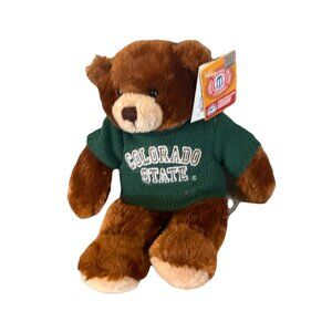 Plushland Bear CSU Colorado State Ram Plush 8" Stuffed Animal Sweater Teddy
